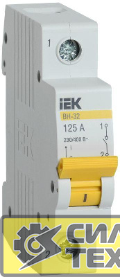 Выключатель нагрузки (мини-рубильник) ВН-32 1Р 125А IEK MNV10-1-125