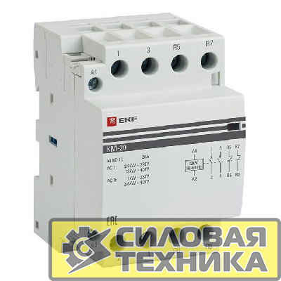 Контактор модульный КМ 20А 2NО+2NC (3 мод.) PROxima EKF km-3-20-22