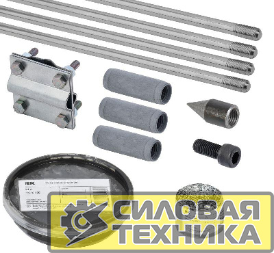 Комплект заземления верт. d16 дл.6м (4х1.5м) оцинк. сталь IEK ZKZ10-11-016-06