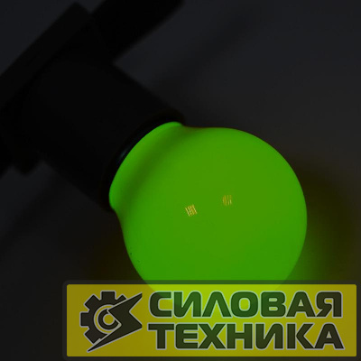 Лампа светодиодная d-45 3LED 1Вт шар E27 25лм 220В зел. Neon-Night 405-114
