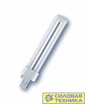 Лампа люминесцентная компакт. DULUX S 9W/827 G23 OSRAM 4050300006000
