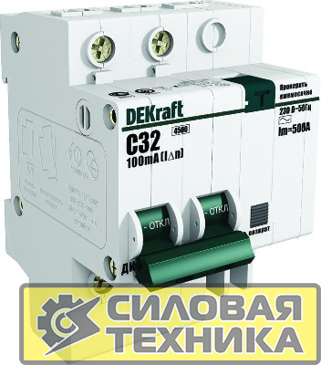 Выключатель автоматический дифференциального тока 2п C 40А 100мА тип AC ДИФ-101 со встроен. защит. от сверхтоков SchE 15206DEK
