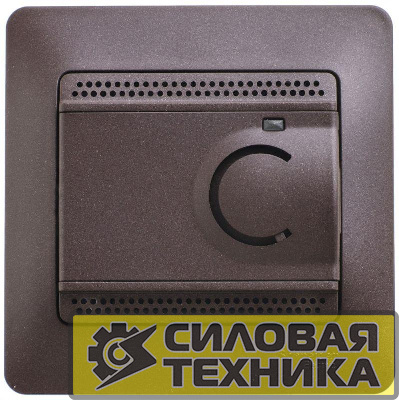 Термостат Glossa электронный для теплого пола с датчиком 10А в сборе шоколад SchE GSL000838