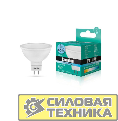 Лампа светодиодная LED5-S108/845/GU5.3 5Вт 4500К бел. GU5.3 385лм 220-240В Camelion 12042