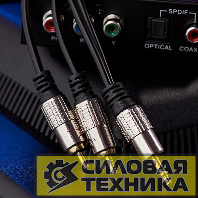 Шнур 3.5 Stereo Plug - 2RCA Plug 3м (GOLD) металл Rexant 17-4224