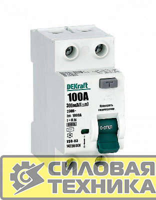 Выключатель дифференциального тока 2P 100А 300мА тип AC 6кА УЗО-03 SchE 14230DEK