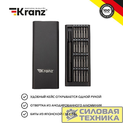 Набор отверток для точных работ RA-03 25 предметов Kranz KR-12-4753