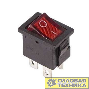 Выключатель клавишный 250В 6А (4с) ON-OFF красн. с подсветкой Mini (RWB-20; SC-768) Rexant 36-2190