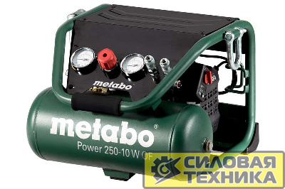 Компрессор безмасляный Power 250-10 W OF 1.5кВт 10л 220/м Metabo 601544000
