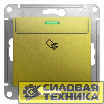 Выключатель карточный 1-кл. Glossa (сх. 6) 10AX механизм фисташк. SchE GSL001069