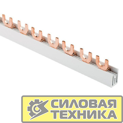 Шина соединительная типа FORK для 2-ф нагр. 63А 54 мод (дл.1м) EKF fork-02-63