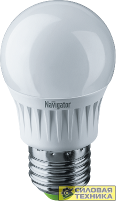 Лампа светодиодная 94 467 NLL-G45-7-230-2.7K-E27 7Вт шар 2700К тепл. бел. E27 500лм 176-264В Navigator 94467