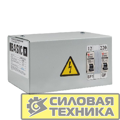 Ящик с понижающим трансформатором ЯТП 0.25 220/12В (2 авт. выкл.) Basic EKF yatp0.25-220/12v-2a