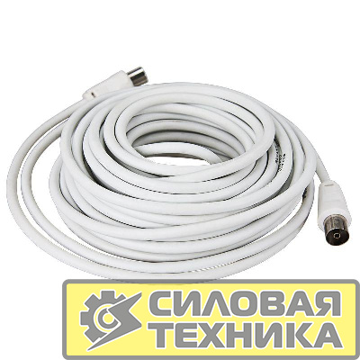 Шнур TV Plug - TV Jack 10м бел. Rexant 18-0007