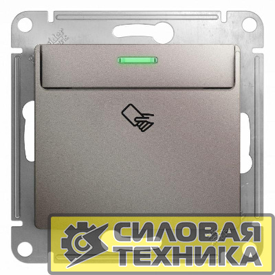 Выключатель карточный 1-кл. Glossa (сх. 6) 10AX механизм платина SchE GSL001269