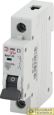 Выключатель автоматический модульный 1п C 10А ВА47-29 Pro NO-900-10 ЭРА Б0031745