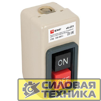 Выключатель кнопочный с блокировкой ВКИ-211 3п 6А IP40  PROxima EKF vki-211