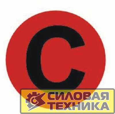Наклейка "C" d20мм PROxima EKF an-2-9-2