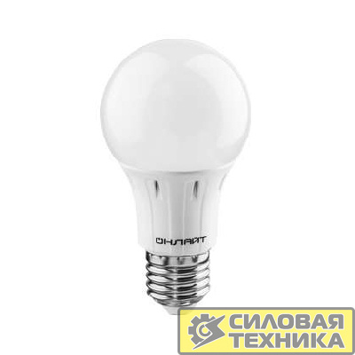 Лампа светодиодная 61 141 OLL-A60-12-230-6.5K-E27 грушевидная ОНЛАЙТ 61141