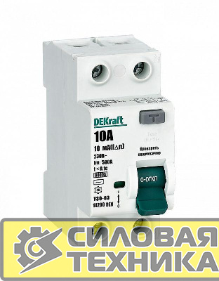 Выключатель дифференциального тока 2P 10А 10мА тип AC 6кА УЗО-03 SchE 14200DEK