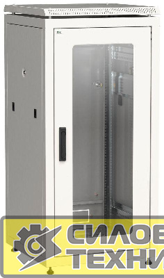 Шкаф сетевой 19дюйм LINEA N 24U 600х600мм стекл. передн. дверь (3 коробки) сер. ITK LN35-24U66-G